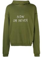 Haider Ackermann Now Or Never Print Hoodie - Green