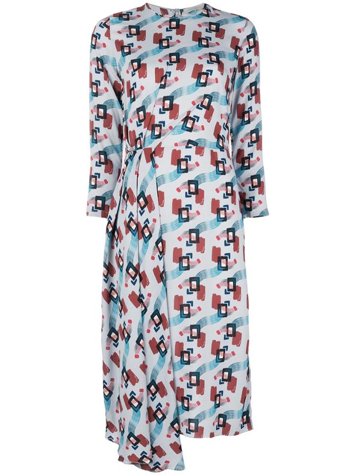 L'autre Chose Asymmetric Midi Dress - Grey
