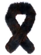 Derek Lam 10 Crosby Fox Fur Scarf, Women's, Black, Fox Fur