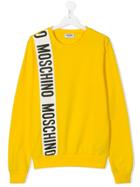 Moschino Kids Logo Print Sweater - Yellow & Orange