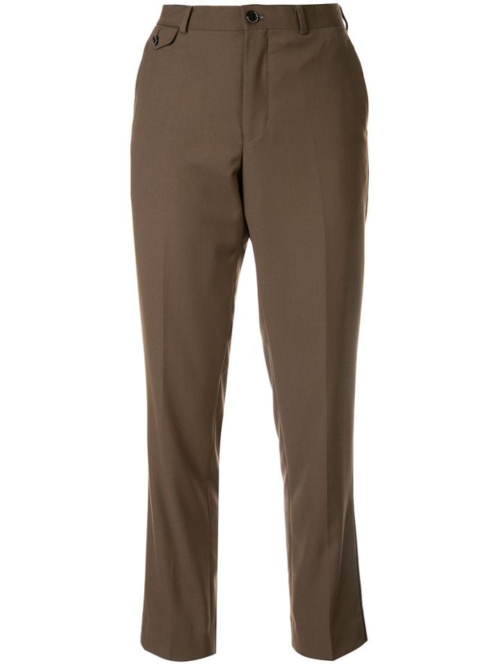 Education From Young Machines Slim-fit Tailored Trousers - Green