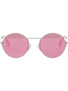 Fendi Eyewear Round-frame Sunglasses - Silver