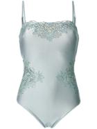 Zimmermann Floral Embroidered Swimsuit - Blue
