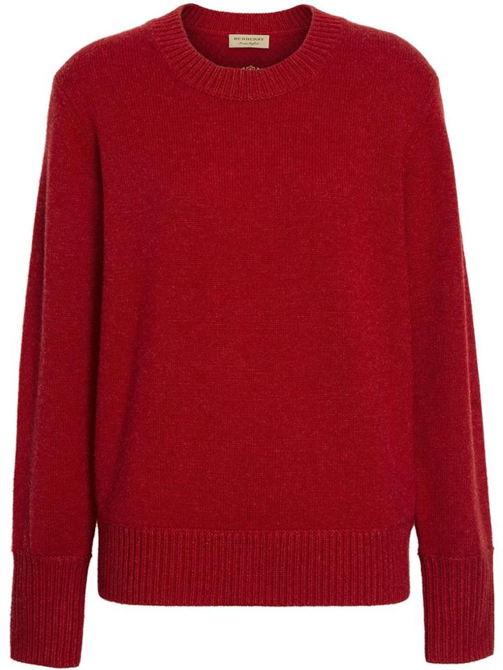 Burberry Embroidered Crest Cashmere Sweater