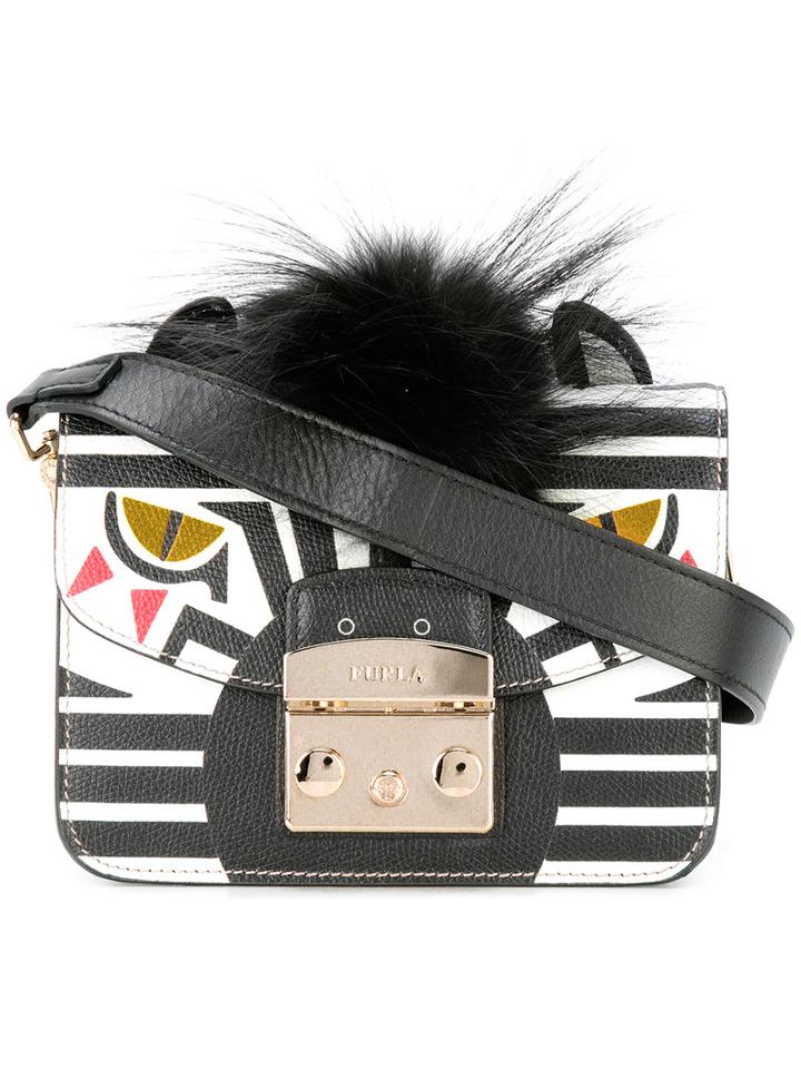 Furla - Metropolis Jungle Mini Crossbody Bag - Women - Leather/calf Hair - One Size, White, Leather/calf Hair