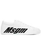 Msgm Contrast Logo Sneakers - White