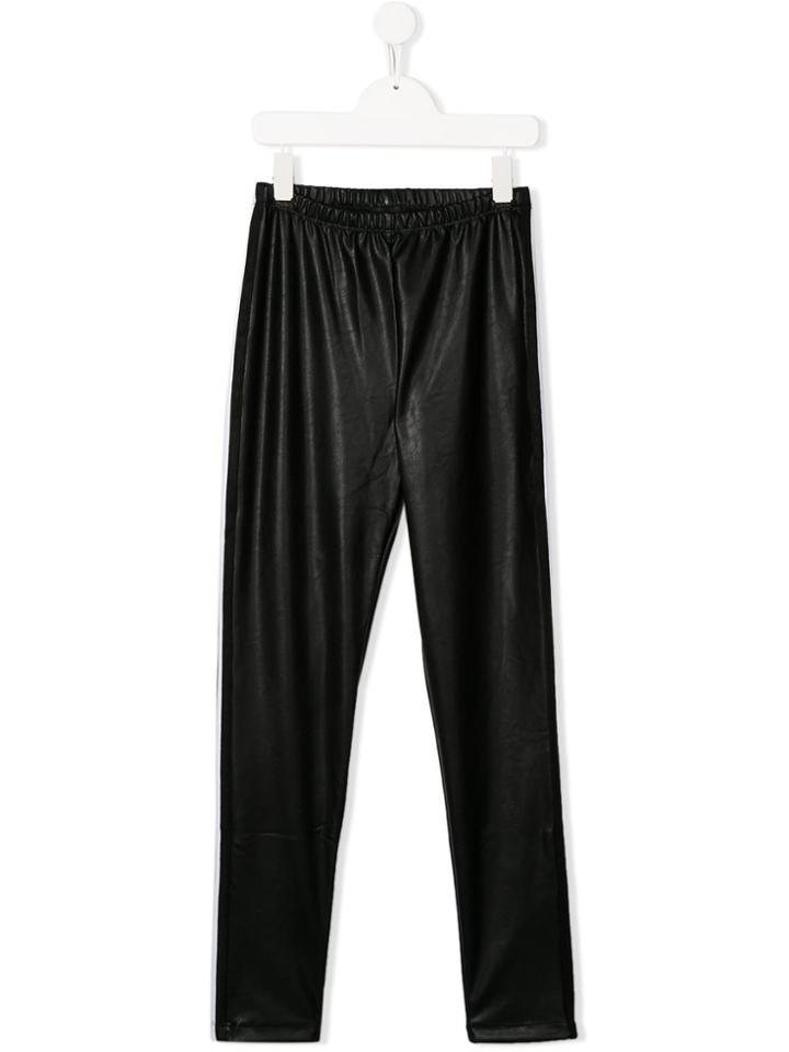 Monnalisa Teen Side Striped Leggings - Black