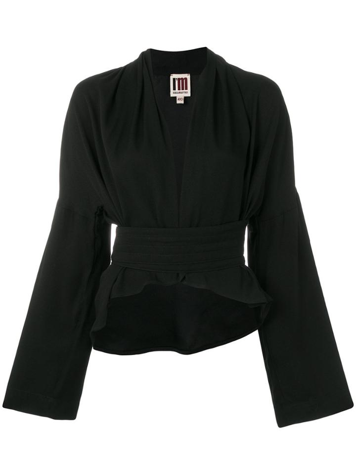 I'm Isola Marras Crop Kimono Blazer - Black