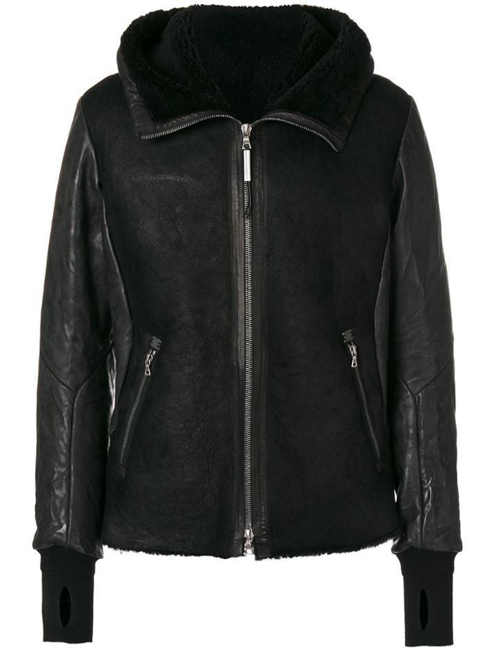 Isaac Sellam Experience Shearling Trim Jacket - Black