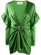 Alexandre Vauthier Long-sleeve Mini Dress - Green