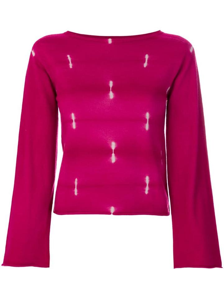 Suzusan Flared Sleeves Jumper - Pink