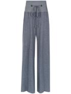 Giuliana Romanno - Wide Trousers - Women - Cotton/polyester - G, Blue, Cotton/polyester