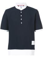 Thom Browne Short Sleeve Collection Polo In Classic Pique - Blue