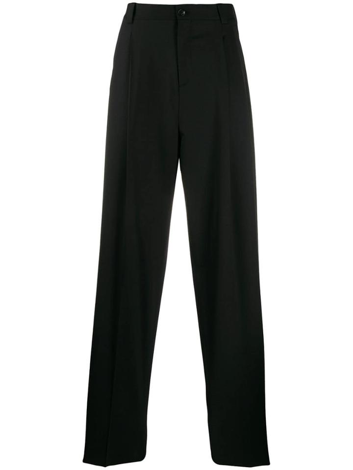 Versace Wide-leg Tailored Trousers - Black