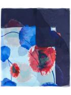 Emanuel Ungaro - Floral Scarf - Women - Silk - One Size, Women's, Blue, Silk