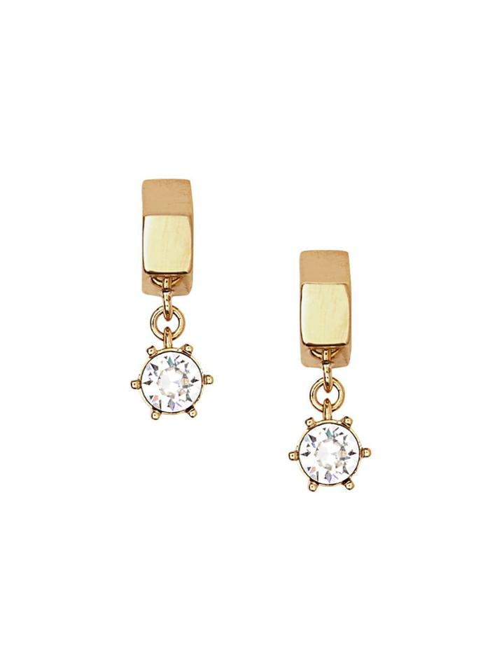 Burberry Crystal Charm Gold-plated Nut Earrings
