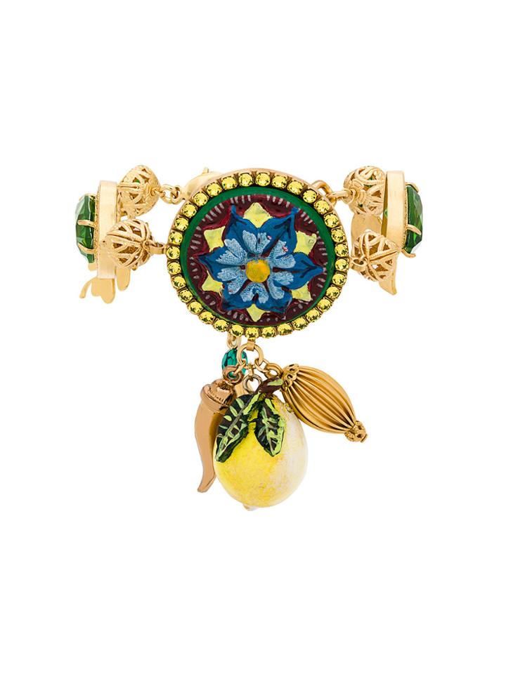 Dolce & Gabbana Majolica Charm Bracelet - Metallic