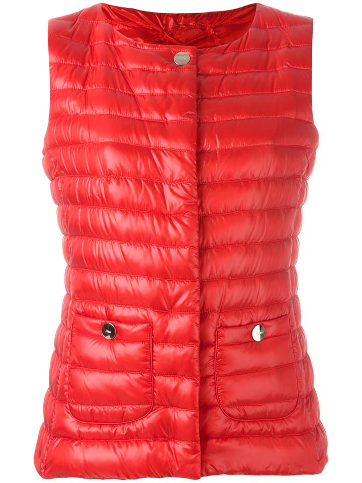 Herno Padded Gilet, Women's, Size: 46, Red, Polyamide/feather Down