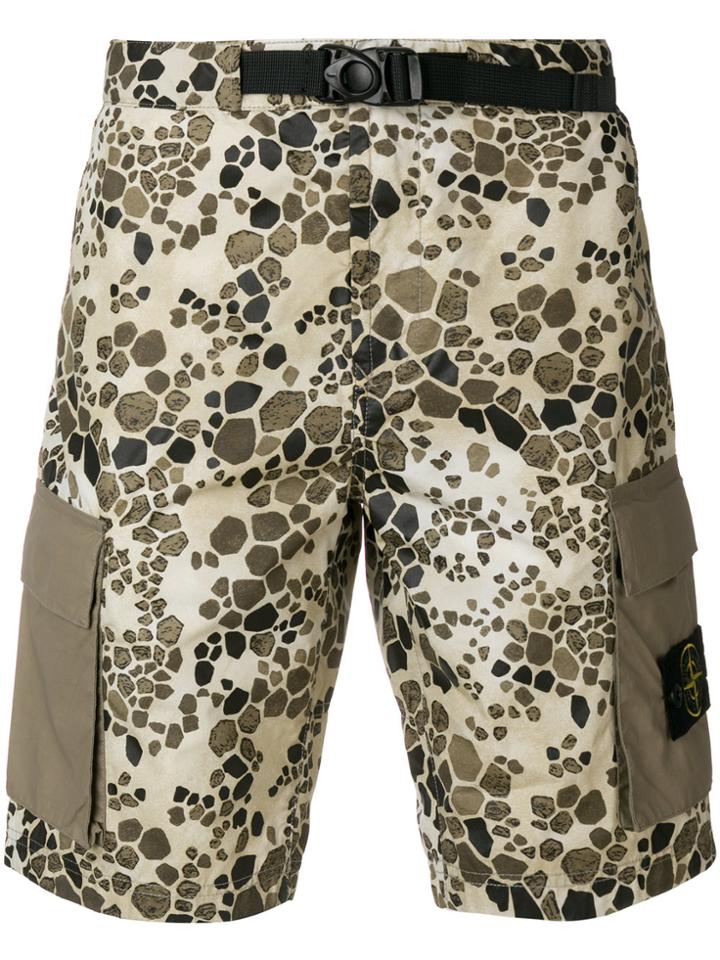 Stone Island Alligator Camouflage Shorts - Nude & Neutrals