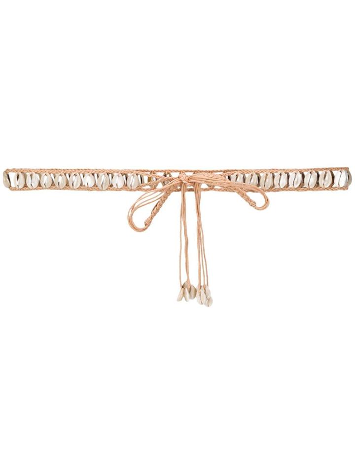 Alanui Cowride Shell Belt - Neutrals