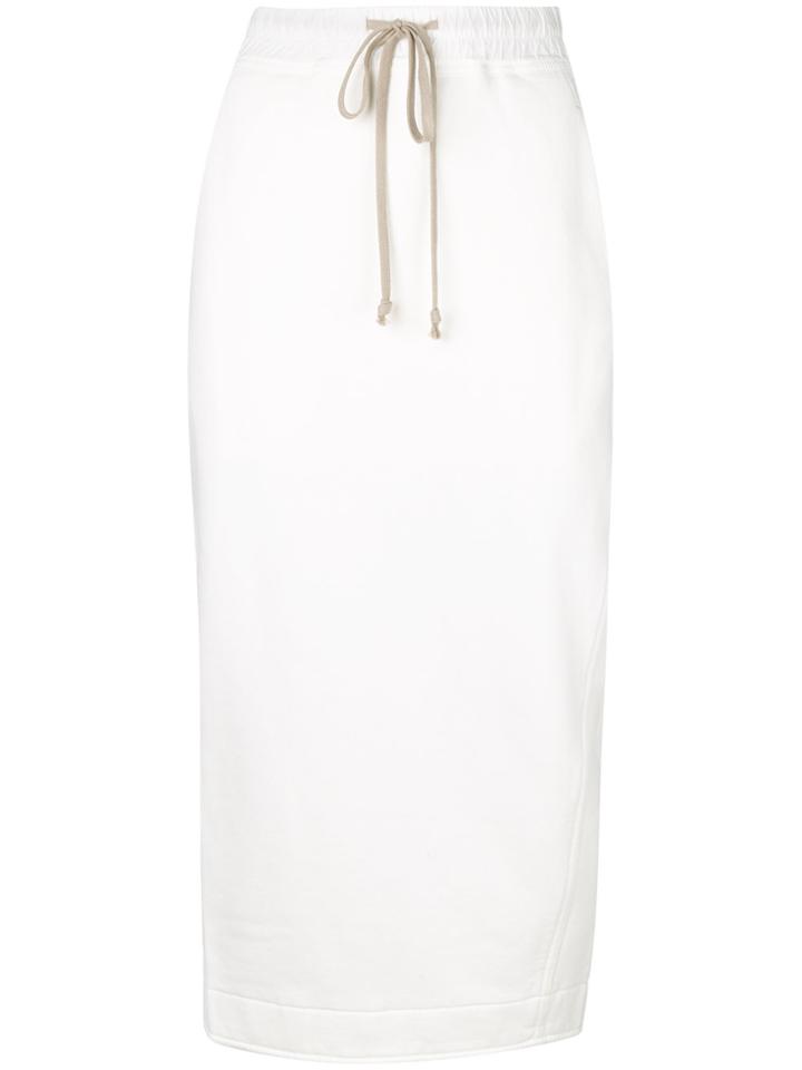 Rick Owens Drkshdw Drawstring Pillar Skirt - White