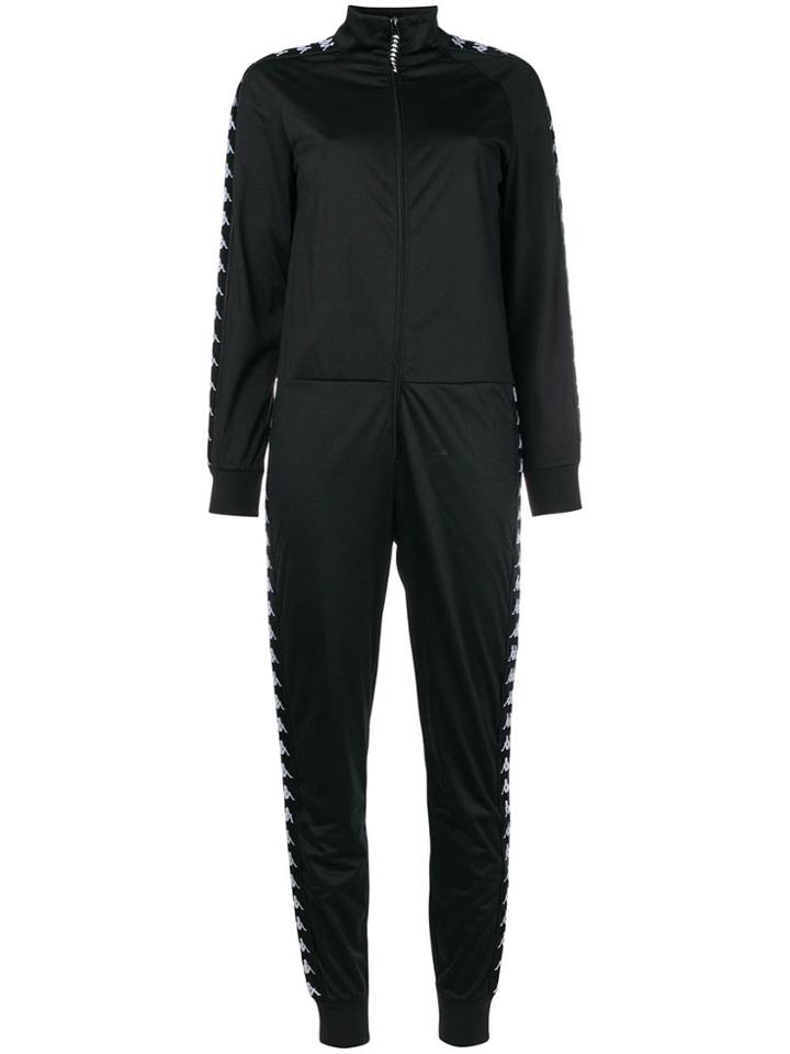 Kappa Logo Stripe Tracksuit - Black