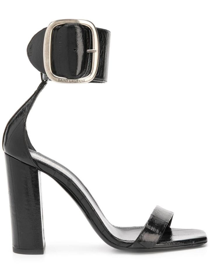 Saint Laurent Loulou 105 Sandals - Black