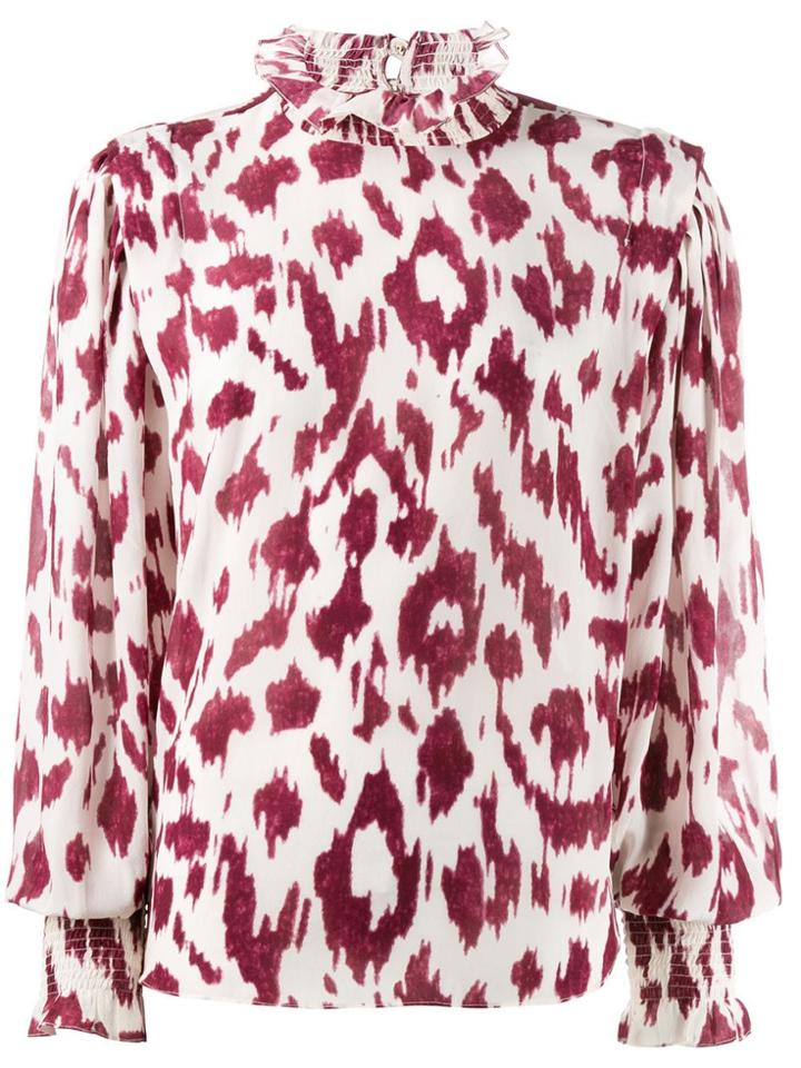 Isabel Marant Étoile Ruffle Neck Printed Blouse - White