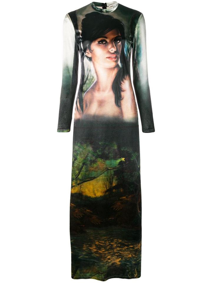 Stella Mccartney Printed Longsleeved Dress - Green
