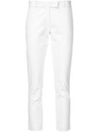 Joseph Cropped Slim Fit Trousers, Women's, Size: 44, White, Cotton/viscose/spandex/elastane