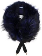 Blumarine Fox Fur Collar - Blue