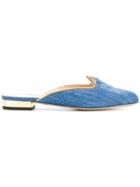 Charlotte Olympia Kitty Mules - Blue