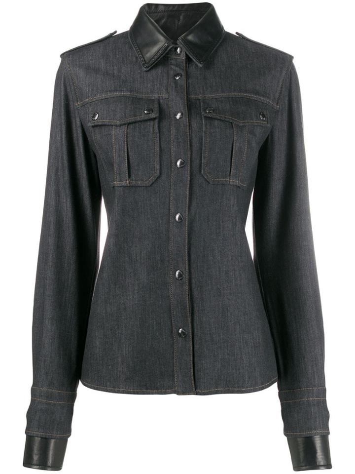 Tom Ford Panelled Denim Shirt - Black