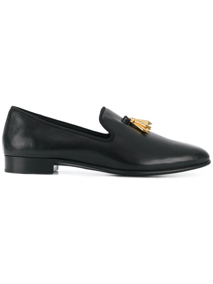 Giuseppe Zanotti Design Spacey Spike Tassel Loafers - Black