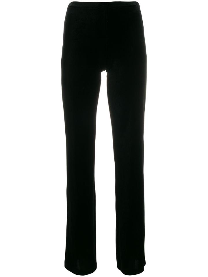 Blanca Velvet Flared Trousers - Black