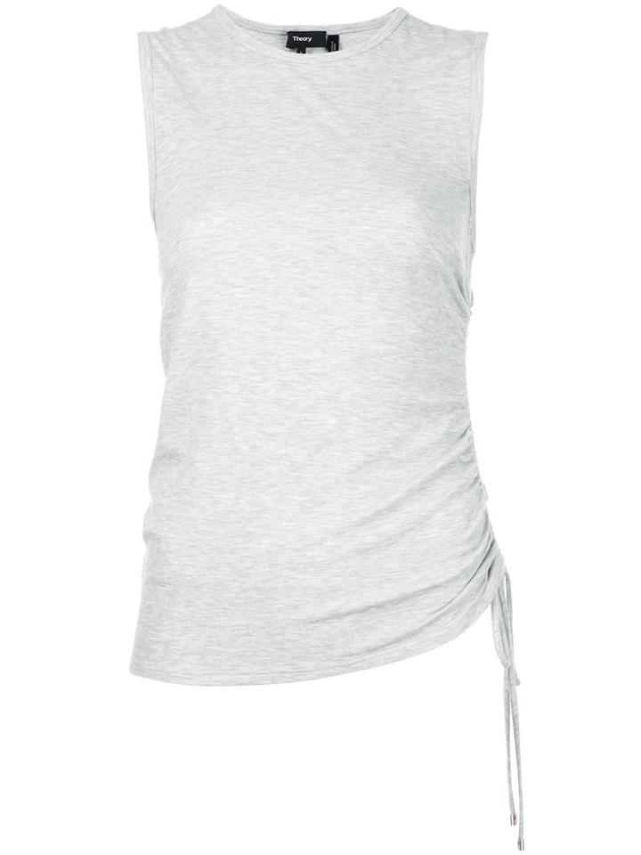 Theory - Rimaeya Ribbed Sleeveless T-shirt - Women - Spandex/elastane/viscose - Xs, Women's, Grey, Spandex/elastane/viscose
