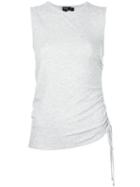 Theory - Rimaeya Ribbed Sleeveless T-shirt - Women - Spandex/elastane/viscose - Xs, Women's, Grey, Spandex/elastane/viscose