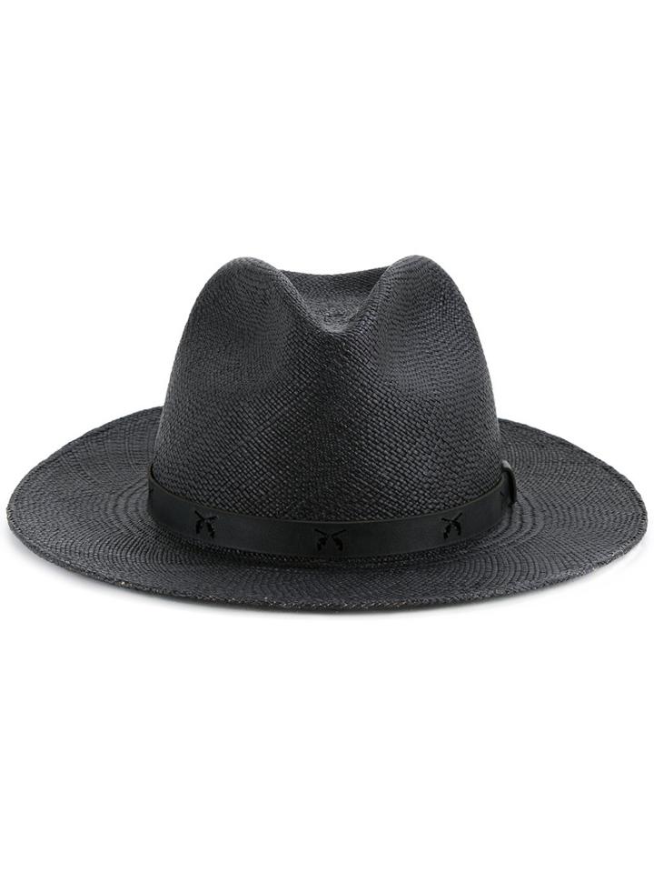 Roar Panama Hat, Men's, Black, Straw