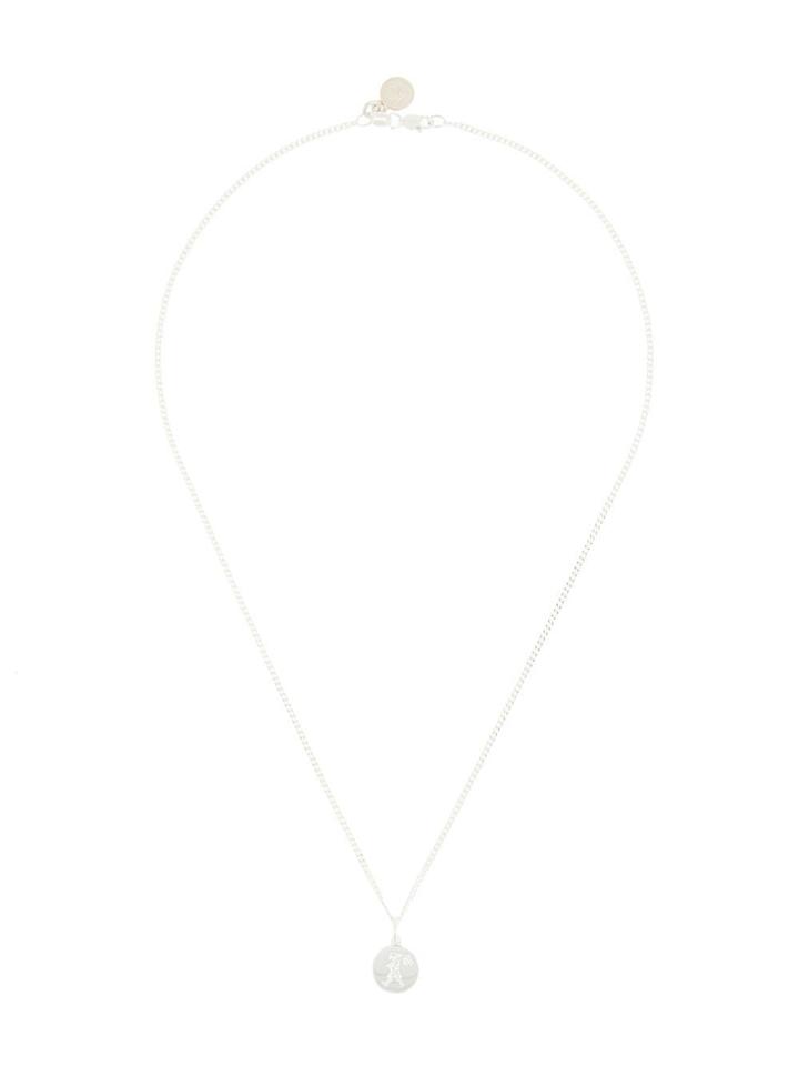 Karen Walker Runaway Stamp Pendant Necklace - Silver