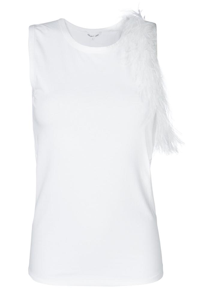Helmut Lang Feathered Tank Top - White