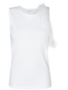 Helmut Lang Feathered Tank Top - White