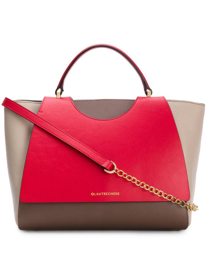 L'autre Chose Tri-colour Chain Strap Bag - Multicolour