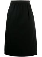 Valentino Pre-owned 1970's High Rise Straight Skirt - Black