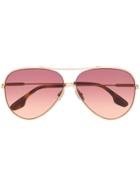 Victoria Beckham Tinted Aviator Sunglasses - Gold