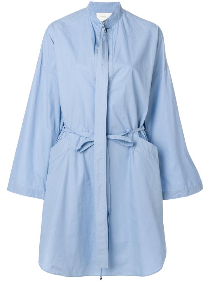 Cédric Charlier Tie Waist Shirt Dress - Blue