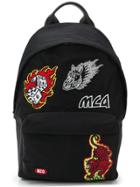 Mcq Alexander Mcqueen Flaming Badge Patch Backpack - Black
