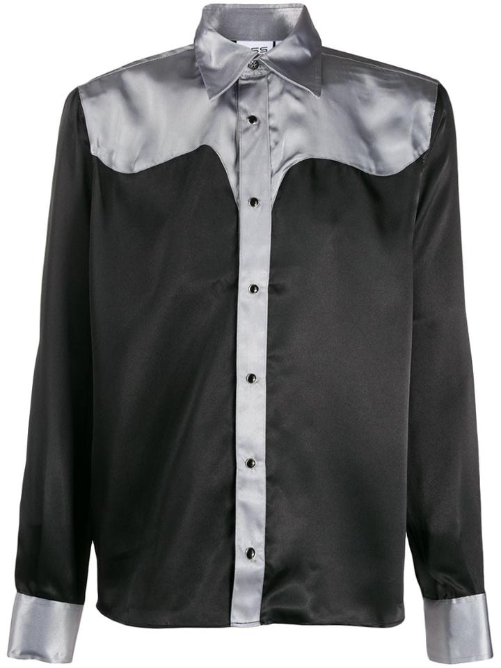 Sss World Corp Western Contrast Shirt - Black