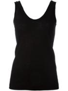 Forte Forte V-neck Tank Top, Women's, Size: 0, Black, Cotton/linen/flax