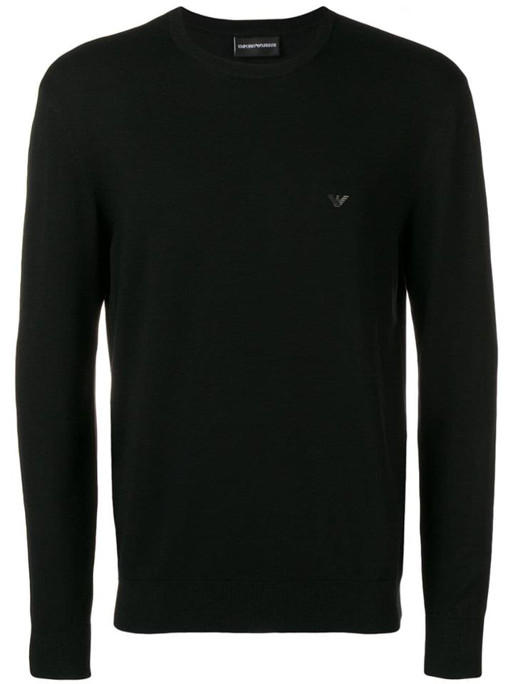 Emporio Armani Long Sleeve Jumper - Black