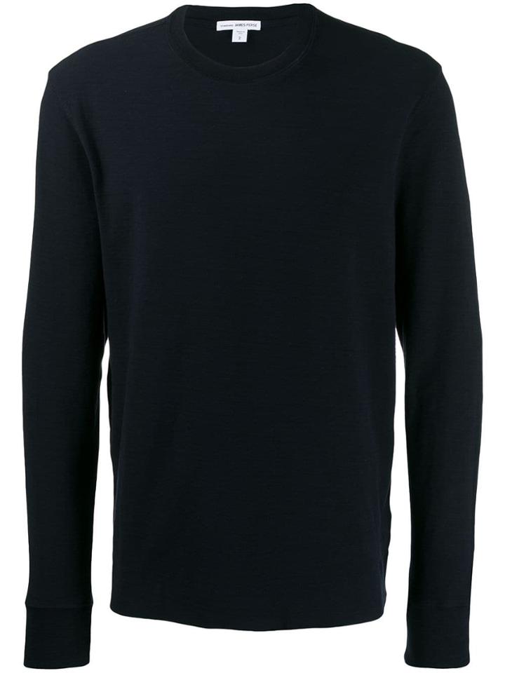 James Perse Long-sleeve Fitted Sweater - Blue